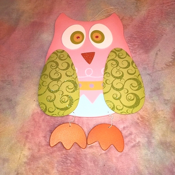 Hobby Lobby Pink & Green Owl Wall Decor - Picture 1 of 5